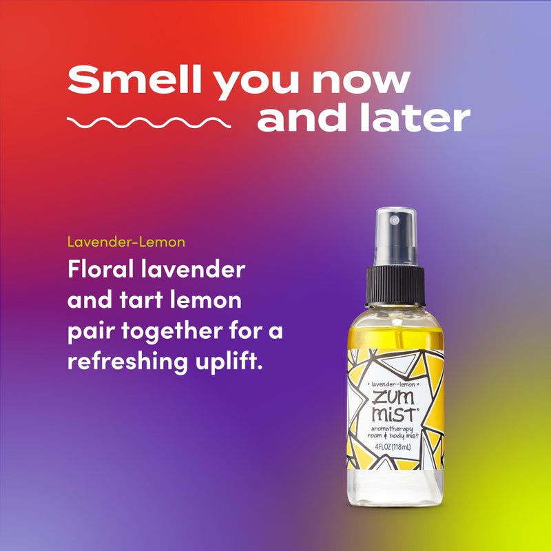 Indigo Wild Zum Mist Room & Body Spray - Aromatherapy Essential Oil Spray - Natural Body Mist & Room Spray - Lavender-Lemon Scent - 4 fl oz - Image 3